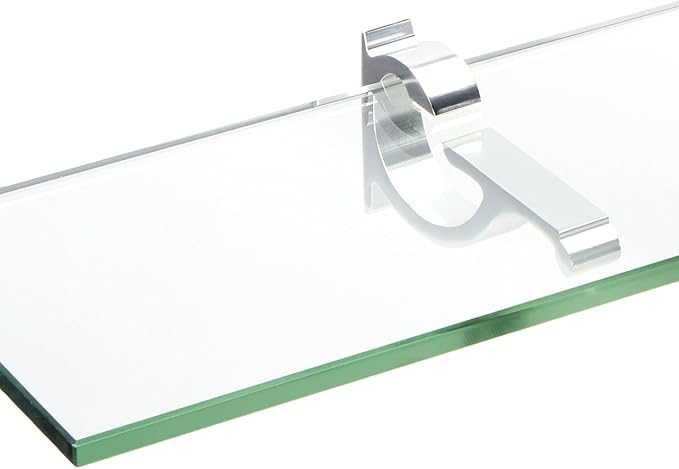 Spancraft Glass M-12x18-Chrome Monarch Glass Shelf, Chrome, 12" x 18"