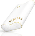 4-Layer King, Contour Pillow, Side Sleeper Pillow, Orthopedic Pillow, Neck Support Pillow, Pillow for Neck Pain, Pillow for Side Sleepers, CertiPUR-US