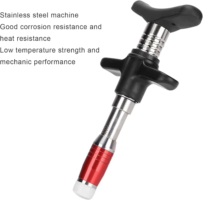 ZJchao Chiropractic Adjustment Tool, 10 Levels Manual Single Head Spinal Massager Hand Back Massage Tool Gun Device Portable Chiropractic Adjustment Tool (Red)