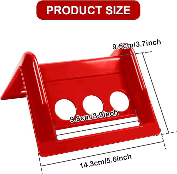 24 Pack 4" Flatbed Edge Protectors with Carrying Case, 4" Winch Ratchet Straps Plastic Corner Protectors for Flatbed Cargo Load (Red)