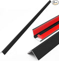 2pcs 57"L*1.42"W Aluminum Self-Adhesive Wall Corner Protectors, Wall Furniture Bumper, Safety Baby Proofing Corner Cushion Table Edge, Wide Coverage and Easy to Install - Black