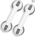 Shower Grab Bars for Seniors, Suction Grab Bars for Shower with Strong Hold, Shower Handles for Elderly Suction, No-Drill Safety Bathroom Support 2 Pack