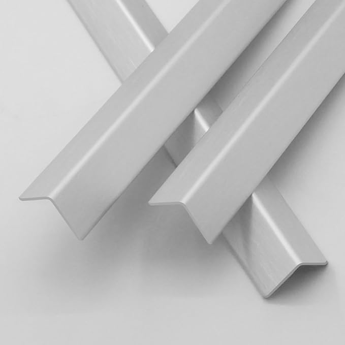 10pcs 48"L*0.98"W Aluminum Self-Adhesive Wall Corner Protectors, Wall Furniture Bumper, Safety Baby Proofing Corner Cushion Table Edge, Wide Coverage and Easy to Install - Silver