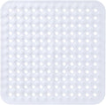 Yimobra Square Shower Mat Non Slip, Super Strong Suction Cups, 21"x21" Bath Tub Mat with Drain Holes, Machine Washable Fast Draining Bath Mats, Bathroom Essentials,White