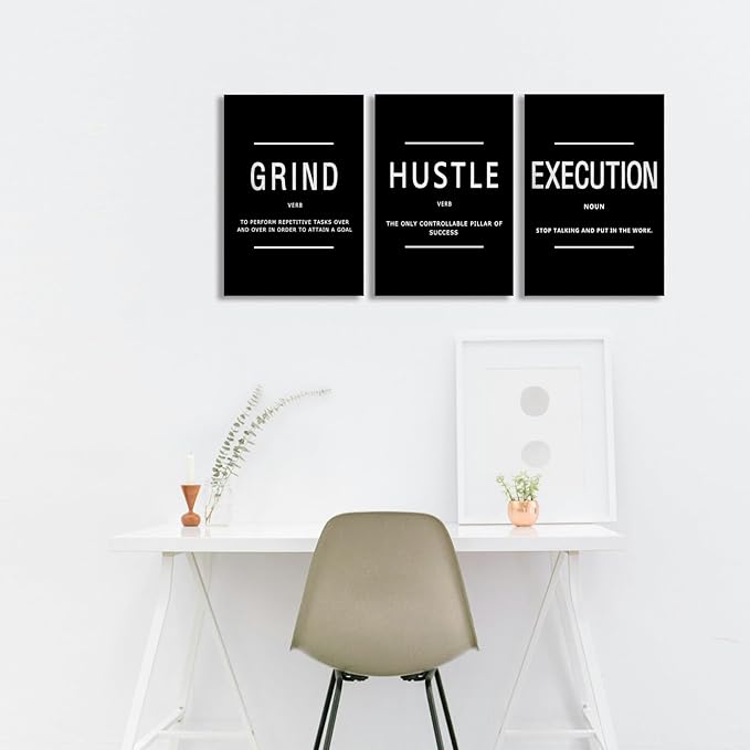 Motivational Wall Art Prints - Canvas Wall Decor - Inspirational Quotes, Living Room Bedroom Office Wall Art