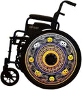 Designer Cover for Wheelchair Wheels, Enhances Aesthetics, Easy Install/Remove, Lightweight, New Matt Finish (Laughing Pumpkin)