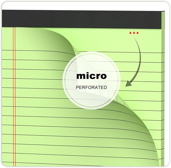 5pcs Colored Note Pads 5x8 College Ruled Small Legal Pads Paper Notepads 5 Pack Study Back Writing Pads 5 x 8 Paper Pads Perforated Narrow Ruled Pads of Paper 30 Sheets/Pack
