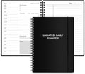 Tiankool Undated Daily Planner,Undated Planner with Hourly Schedules, Top Priorities Items and To Do List, Appointment Book for Time Management, 5.8 × 8.2 Inch