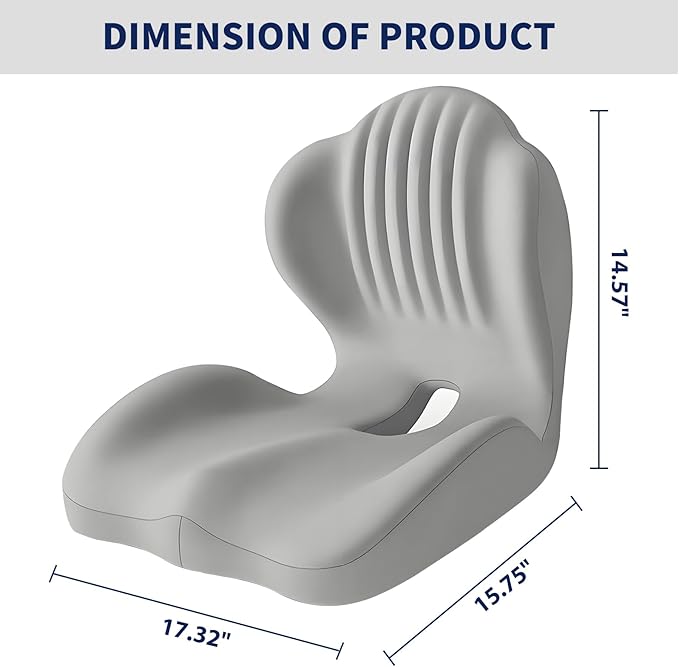 Lotarrotta Ergonomic Car Seat Cushion with Lumbar Support for Truck Driver, Multi - Purpose Orthopedic Seat Pillow for Office Chair, Car, Dining Chair as Gift, Sciatica Relief for Back, Hip, Leg Pain
