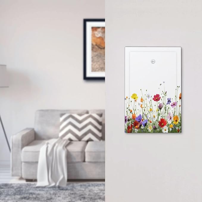 Light Switch Cover Plate Colorful Wildflowers Plant Floral Daisy 1 Gang No Device Blank Electrical Wall Plates Faceplate Decorative Switch Plate For Bed Room Living Room Decor