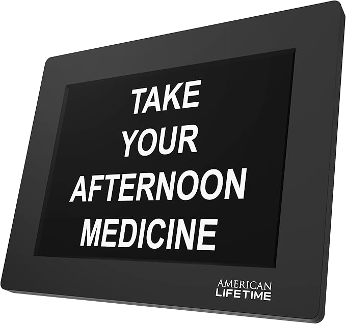 American Lifetime Upgraded Version, Day Clock Extra Large Impaired Vision Digital Clock with Backup and 5 Alarm Options, Black