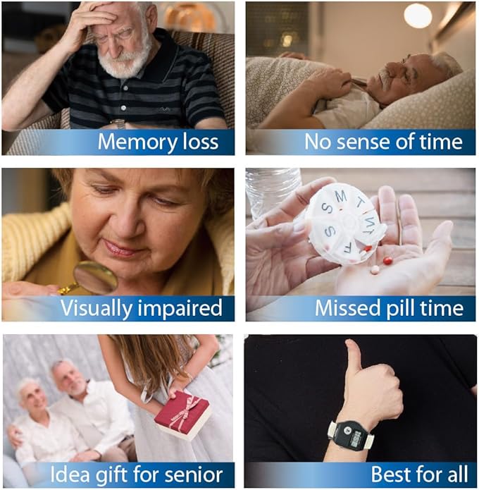 FIVE SENSES - English Atomic Talking Watch, Easy to use for Seniors Blind Men Women, Loud Talking Watch with Sound for Vision Impaired, Watches for Elderly Women, Blind People Products 1095