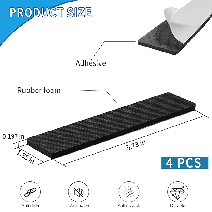 Premium Furniture Pads,Thick Non-Slip Pad Foot Cover Self-Furniture Gripper - Stops Slide - Adhesive Pads – Protectors (4PCS)