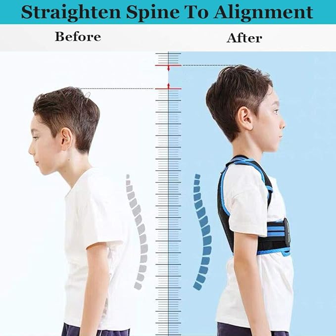 Lexniush Professional Posture Corrector for Men, Women and Kids, Effective Upper Back Posture Brace for Teenagers Boys Girls Spinal Support to Improves Slouch, Prevent Humpback, Relieve Back Pain