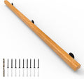8FT Wood Stair Handrails Wall Mount, Hand Railings for Stairs Indoor Outdoor, Non-Slip Staircase Handrail for Corridor, Lofts, Patio, Kindergarten Guardrail (Size: 8ft)