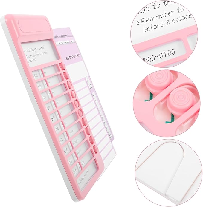 DIY Chore Chart and Reminder Board for Student Memo Board for Home and Classroom Organization Develop Habits and Management Skills Pink English Version