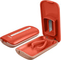 JohnBee Pill Cutter - Sharp & Durable Silicone Pill Splitter, Non-Slip Base, Portable Tablet Cutter for Daily Medication, Vitamins & Supplements. Designed for Swallowing Difficulties & Pets (Red)