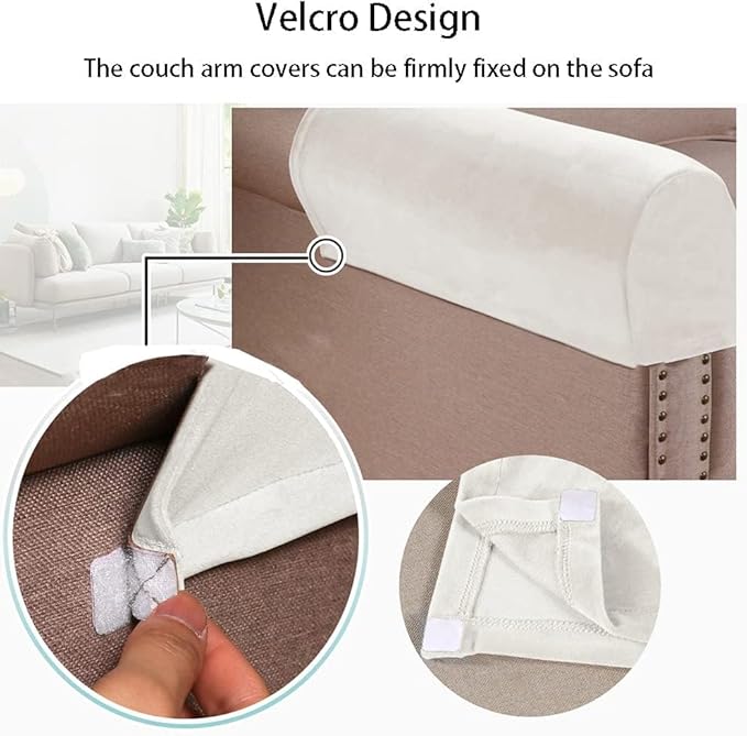 Soft Sofa Armrest Covers, Skin-Friendly Stretch Polyester Armrest Covers, Comfortable Scratch Resistant Sofa Armrest Cover for Square Armrest/Curved Armrest/Reclining Armrest, One Pair,Teal