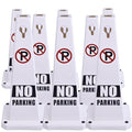 BESEA White No Parking Cone White Caution 4 Sided No Parking Cone Reserved Parking(8pack)