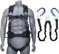AFP Demon Comfortable Fall Protection Harness Kit – OSHA/ANSI PPE Full Body Safety Harness for Construction Work