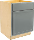 Quicklock RTA (Ready-to-Assemble) | Base Kitchen Cabinets - Shaker Style | Made in America (Magnetic Gray, 24" Wx34.5 Hx24 D Base)