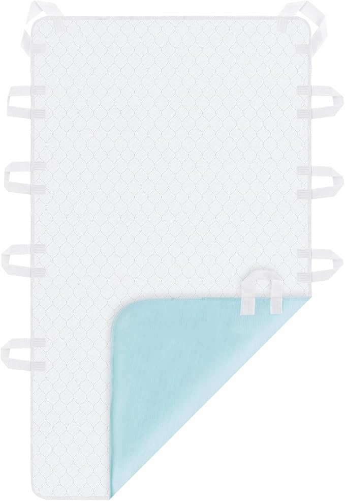 Washable Bed Pad for Incontinence: Waterproof Bed Pads, Reusable Bed Underpads with 10 Handles for Elderly, Positioning Bed Pad for Incontinence Adult,Bedridden,Patient,Hospitals,Hone,34x72 Inch