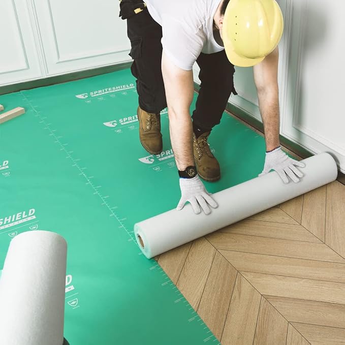 39" x 100' Heavy-Duty Temporary Floor Protection for Construction & Renovation, Green, Surface Protection Film for Hardwood Floors, Tile&Hard Paint Protection. (M-220G 39" x 100')