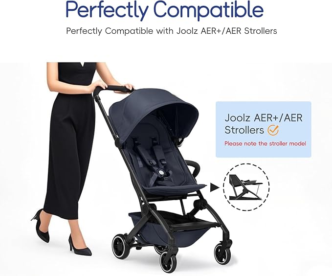 Leg Rest for Joolz AER+/AER - Comfortable Accessory for Joolz AER+/AER, Increased Leg Support, Easily Adjustable, Folds Easily for Extra Comfort- Black