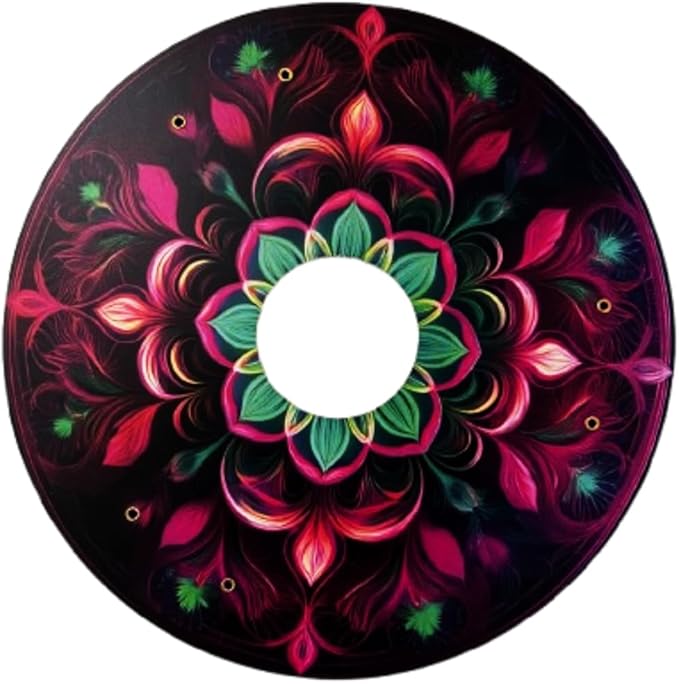 Wheelchair Christmas Wheel Covers, Designer Cover Costume for Wheelchair Wheels, Enhances Aesthetics, Easy Install/Remove, Lightweight, Perfect GiftFinish (Wicked Pink & Green)