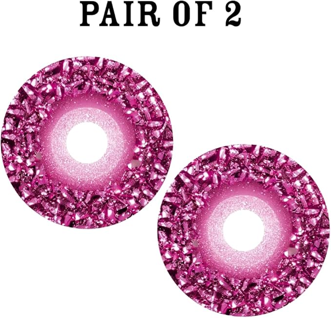 18" Christmas Wheelchair Wheel Covers, Waterproof Wheelchair Accessories, Easy Install/Remove, Lightweight, for Kids and Adults (Pink Pattern)