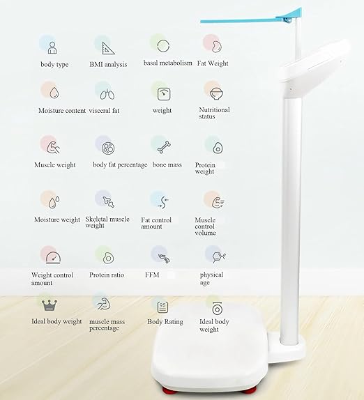Assist The Elderly in Measuring Weight gain While Standing, with an Electronic Scale with armrests, Suitable for use in clinics, Hospitals, Schools, Nursing Homes (Coconut Meat White)