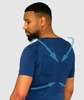 Curveless Men's Posture Corrector T-shirt | Anti Back Pain | Straightens Back and Shoulders | Compression | Undershirt | Short sleeves