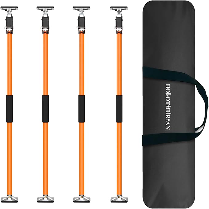HOLOTHURIAN Cabinet Jack Support Pole, 58.7-109.5 inches Third Hand Tools Adjustable Support Pole, 3rd Hand Support System for Upper Cabinet Installation, 300 LB Capacity, 4-Pack