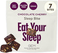 GEM Sleep Aid, Nighttime Bite, 7 Pack, Melatonin Free, L-Theanine, Magnesium, Valerian Root Extract | Vegan and Gluten Free | Earthy Chocolate Cherry, Trial Size