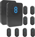 CallToU Caregiver Pager Wireless Call Button System Call Bell Alert Button Wireless Calling System for Elderly at Home/Deaf Eldrely/Clinic/Medical Institution/Nursing Home (CC22WH 8-2)