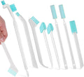 Household Cleaning Brush with Groove Crevice Scrubber and Bottle Cleaner Lightweight with Hanging for Kitchen Bathroom Window Track and Floor Cleaning Tools