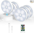 LED Closet Lights Motion Sensor Puck Light with Charge Station, Rechargeable Step Puck Lights,Dimmable Under Cabinet Indoor Lighting Magnet Stick-on Light for Counter Kitchen Wardrobe(6 Pack)