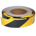 Yellow Black Reflective Tape Outdoor Waterproof 1 inch X 66 feet, High Visibility Hazard Conspicuity Safety Industrial Marking Tape