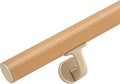 15FT Handrails for indoor&outdoor stairs,deck,slope,Modern Aluminum Handrail Set, Wall-Mounted with Zinc-Alloy Brackets，Crafted from aluminum alloy (not solid wood) rust-free (Cherry Wood Grain, 15FT)