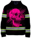 Matedecor Skull US Flag Reflective High Visibility Hoodie For Men Construction Hi Vis Safety Workwear Custom Name