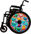 Designer Cover for Wheelchair Wheels, Enhances Aesthetics, Easy Install/Remove, Lightweight, New Matt Finish (Flutter and Fly)
