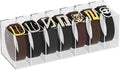 Belt Organizer, Acrylic Belt Storage Holder for The Closet, 7 Compartments Display Case for Tie and Bow Tie