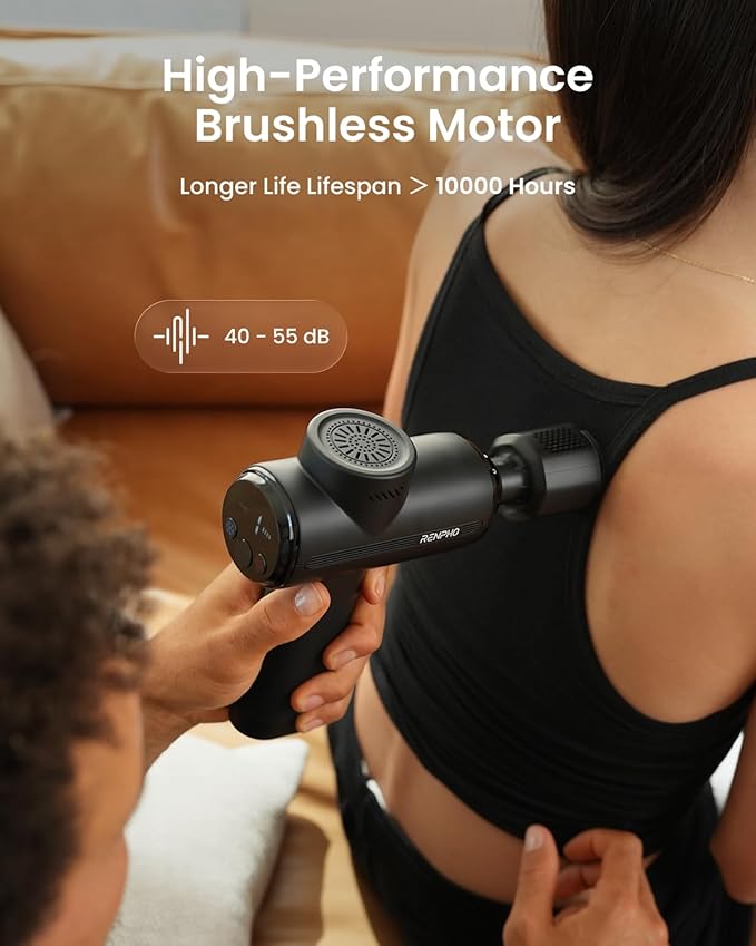 RENPHO Active Thermacool 2 Massage Gun with Heat and Cold, New Year's Gifts, [2026 Upgraded] Percussion Deep Tissue Handheld Neck Massager, FSA Approved, Muscle Masajeador for Men Women Athletes HSA