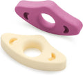 Book Page Holder, 2 Pack Breathable Silicone Thumb Page Holder for Reading, Ideal Book Reader Gifts and Reading Accessories (Small Size, Off White - Purple)