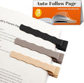 Book Marks for Reading, 3 Pack Silicone Automatic Bookmarks Clips, Book Markers Page Holder Tracker, Book Lover Gifts for Teachers, Readers, Women, Men, Kids