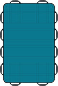 Upgraded 3-Layer Comfort Positioning Bed Pad with Handles Washable Waterproof Transfer Board for Turning Moving Patient Inconvenience Care Transfer Sheet, 60"x40", Extra Large, Ocean Teal