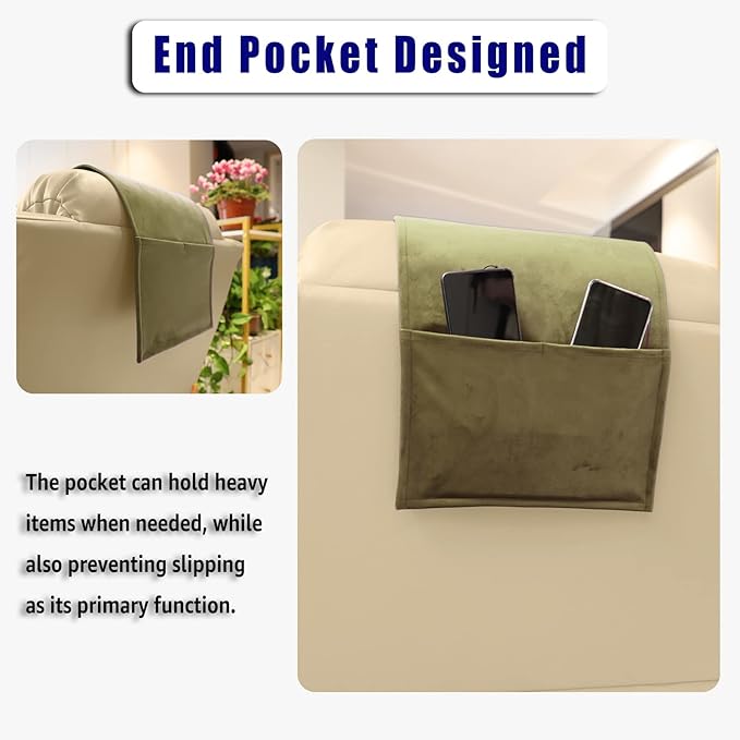 Non-Slip Head Pillow for Recliners - Neck Support Cushion with Velvet Cover for Pain Relief at Home, Office and Travel (Camel)