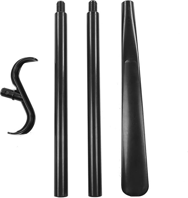 Detachable Long Dressing Stick with Shoe Horn, Dressing Aid for Elderly and Disabled, Portable Socks Shoes Dressing Assist Tool, 4 Section Extendable Dressing Stick for Limited