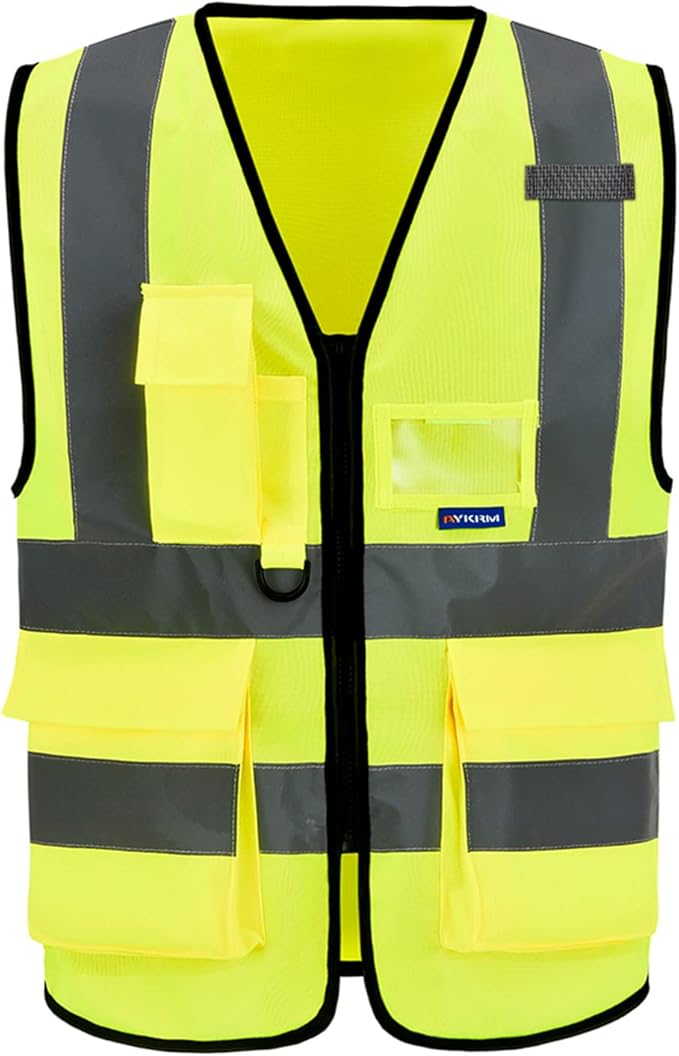 X Small High visibility vest,Reflective Safety Vest Workwear 7 Pockets Hi Vis Durable Vest