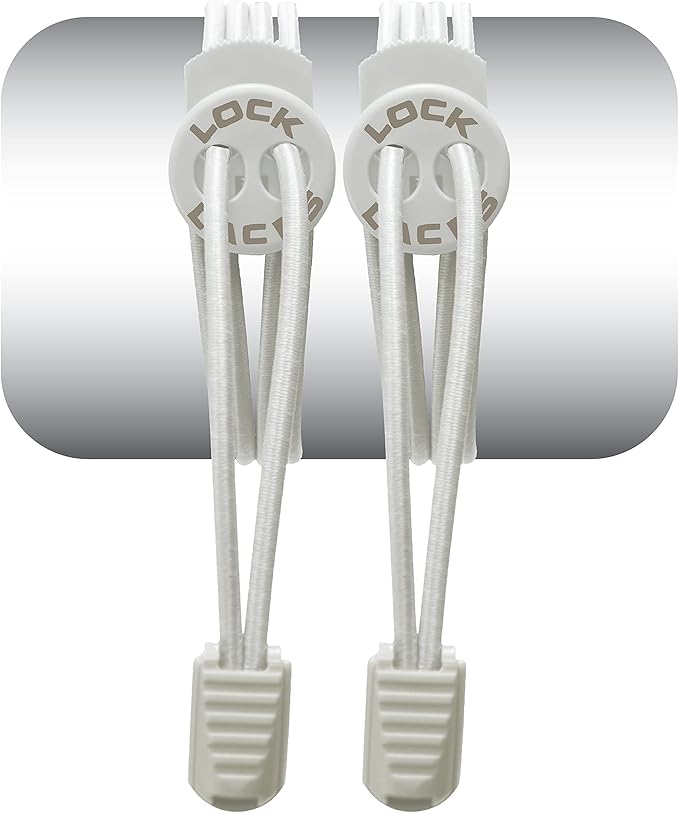Lock Laces - Elastic No Tie Shoelaces 1 Size Fits All for Kids Adults Tieless Shoe Laces Tennis Shoes Sneakers